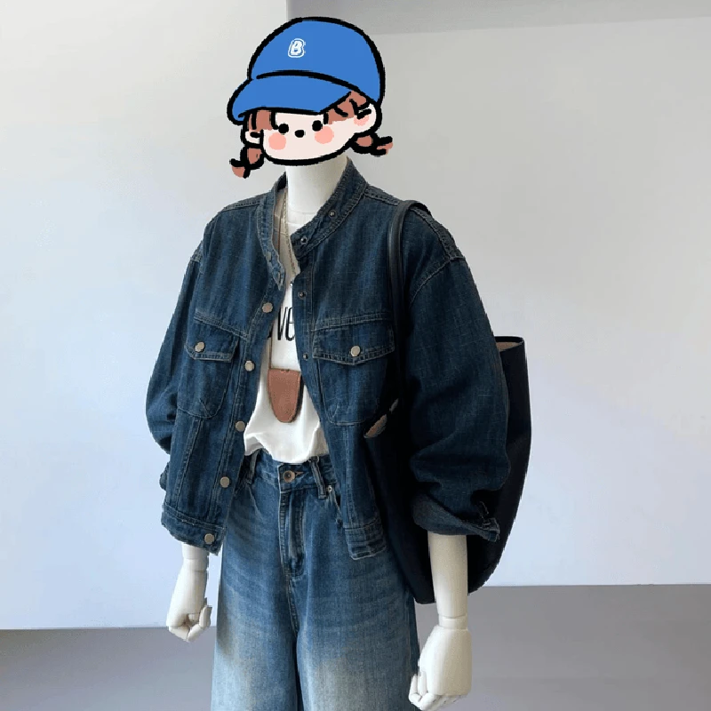 牛仔外套女2025年春秋季新款休闲韩系宽松美式慵懒chic小个子上衣