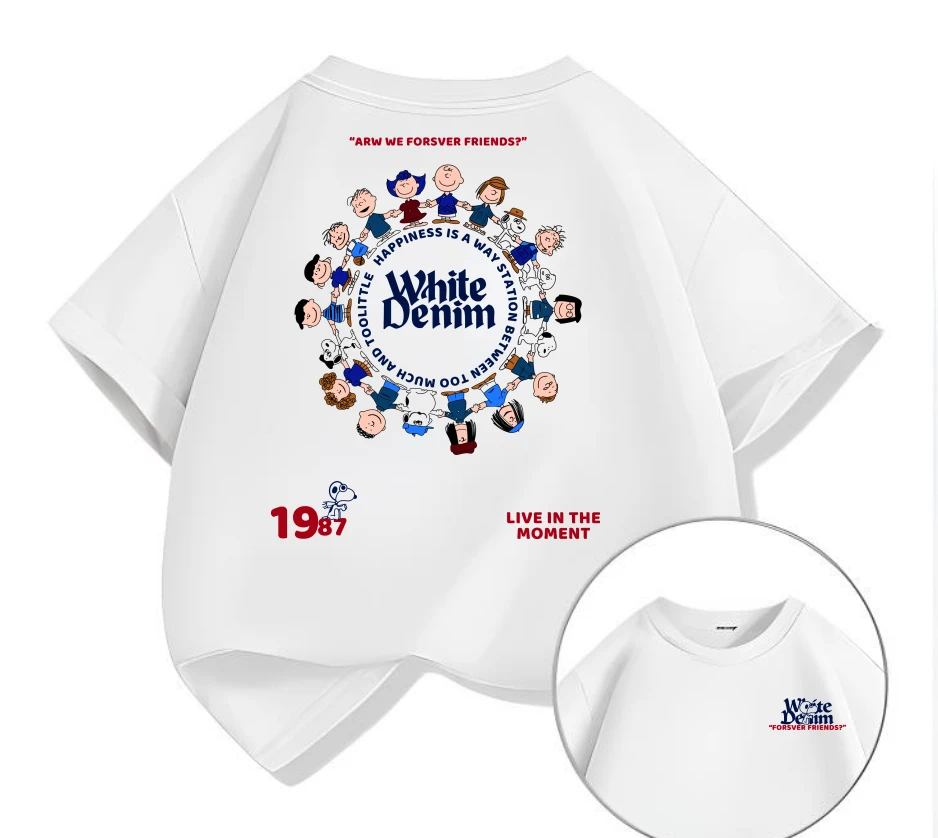 泡泡说【P1136】儿童春夏时尚印花夏季休闲T恤字母白色夏款圆领