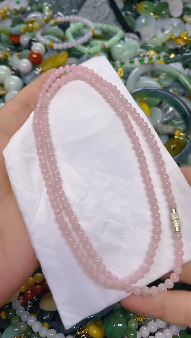 颈饰未镶嵌翡翠4MM/ S /翡翠A货，一件也是批发价