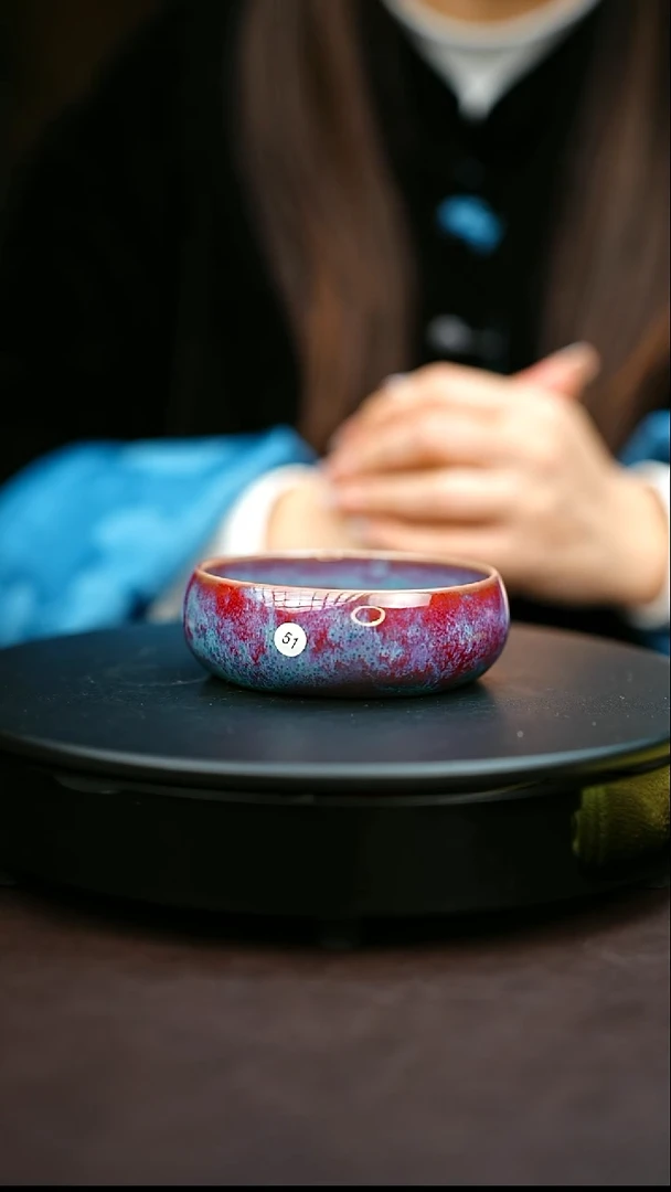 51#原矿钧瓷炉钧釉普洱杯