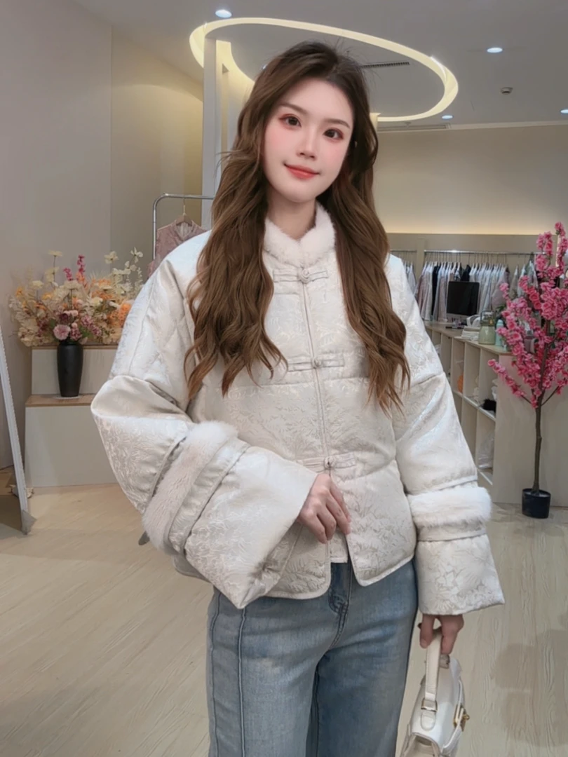 XIMI专属-(七艺自制)新中式加厚中国风保暖羽绒服2427