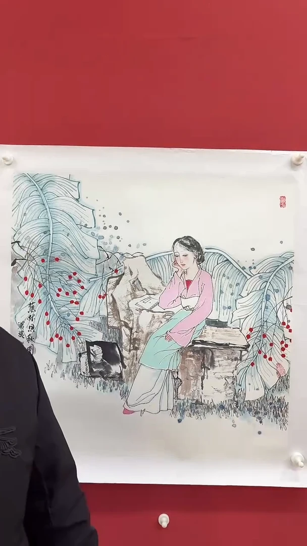 国画手绘原稿-张思俭-仕女-4平尺