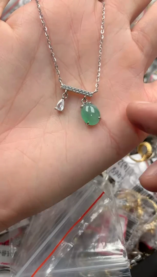 银S925镶嵌戒指翡翠999----5