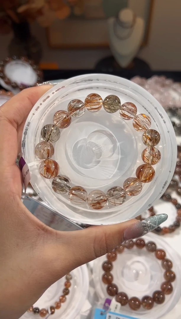 水晶手链未镶嵌黑金超七12+