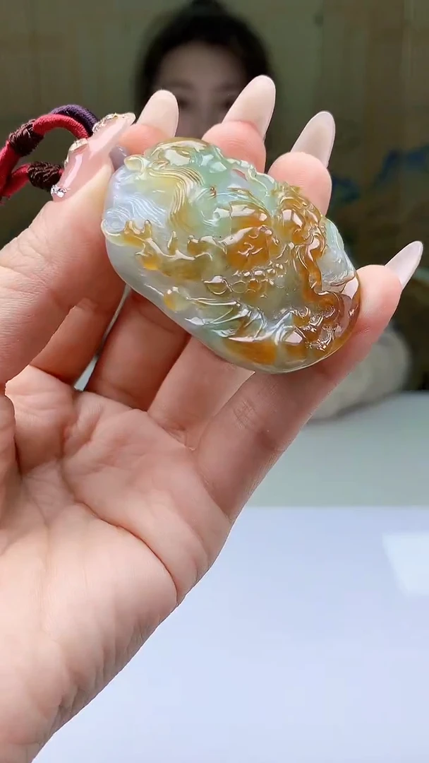 【闪购商品】定制翡翠未镶嵌4902ty-毛货挂件200