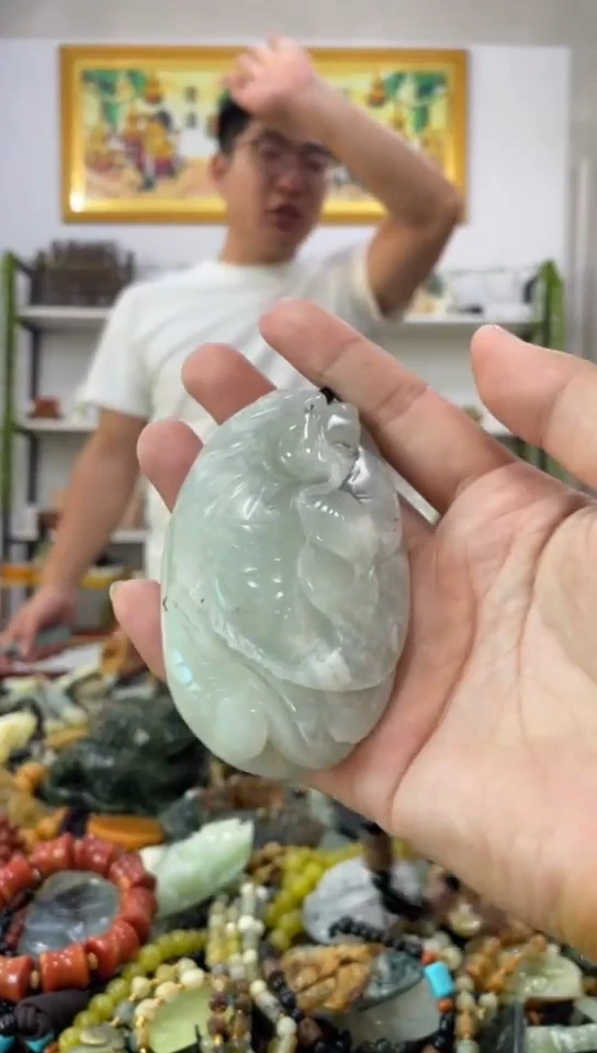 未镶嵌岫玉手把
