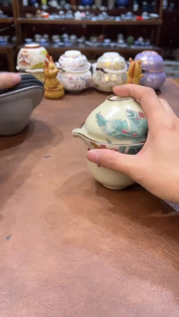 真的很便宜超好看会开片的旅行茶具