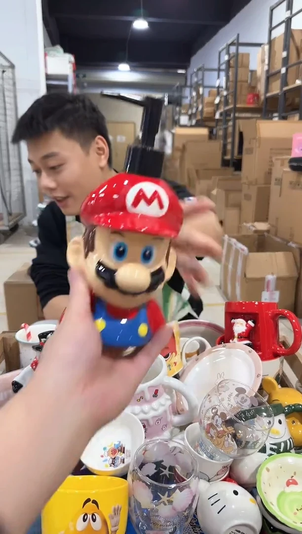 瓷片马里奥按压瓶