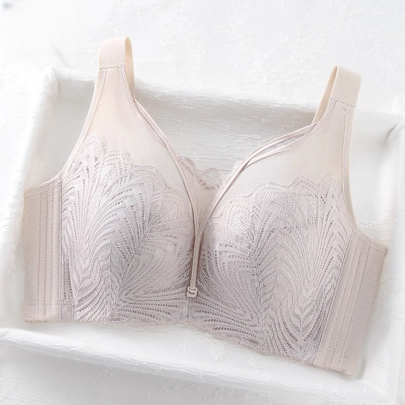 美容院大胸显小内衣女全罩杯夏季薄款收副乳防下垂大码调整型文胸