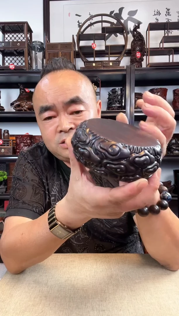 木老李红木工艺品小云纹