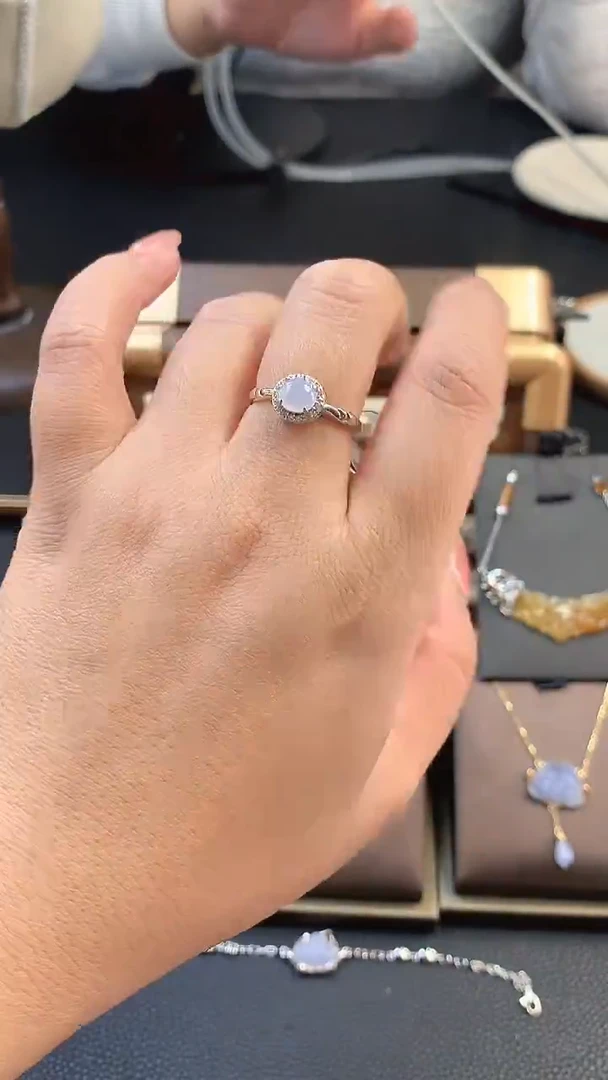 颈饰银S925镶嵌翡翠16035