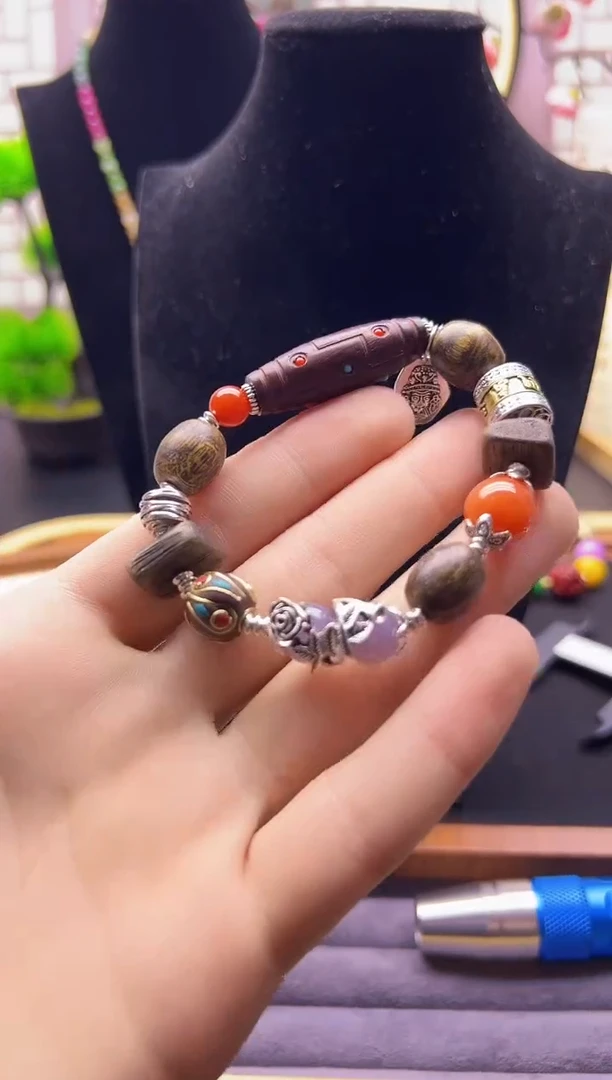 【闪购商品】翡翠手链银S925镶嵌S245