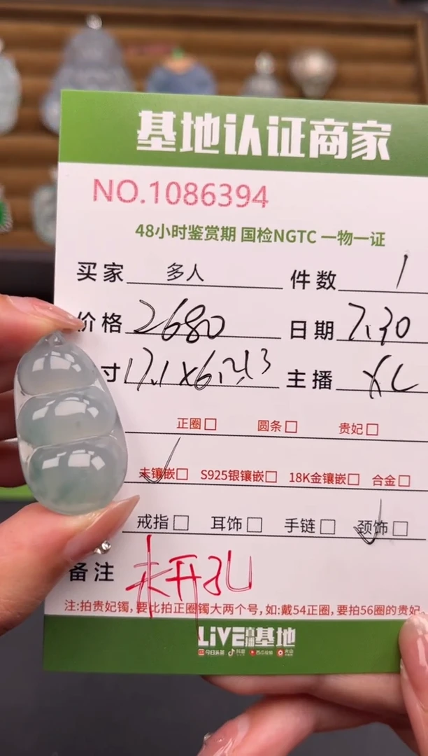 翡翠未镶嵌颈饰多人