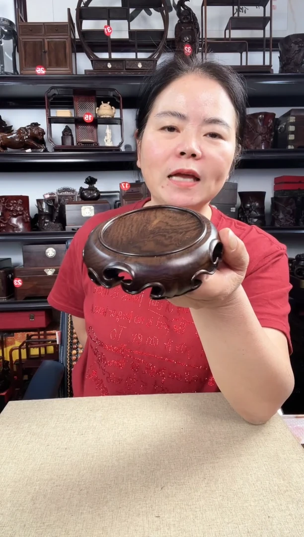 木小卷边圆老李红木工艺品