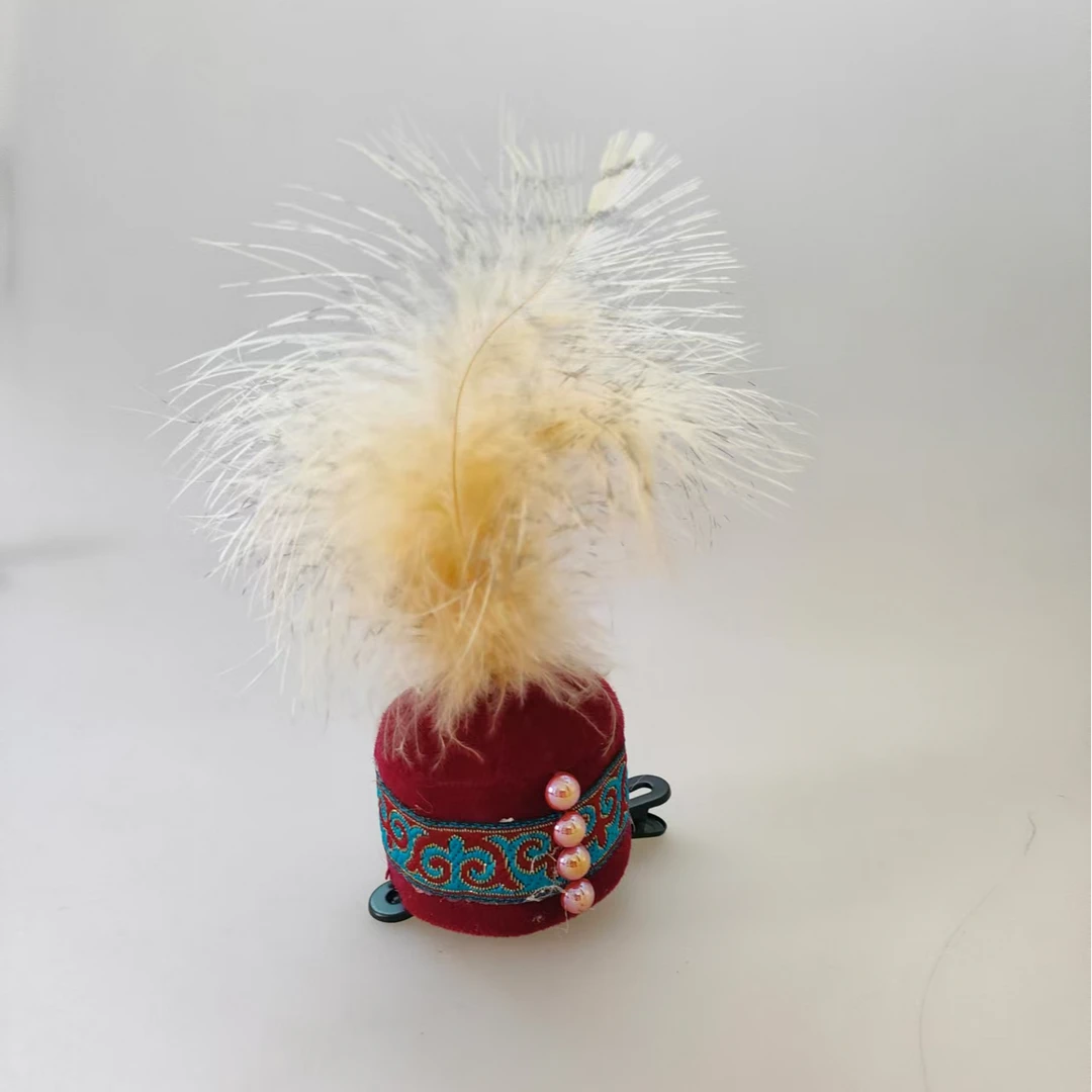 巴依部落大美新疆创意民族特色小羽毛帽饰品