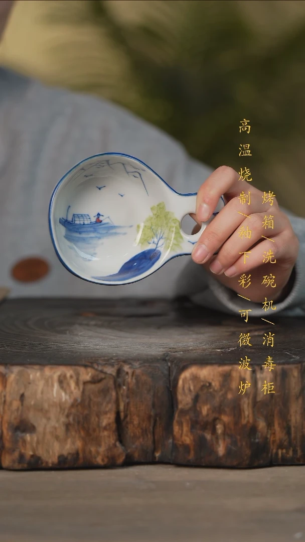 碗景德镇高温釉下彩可微波烤箱洗碗机