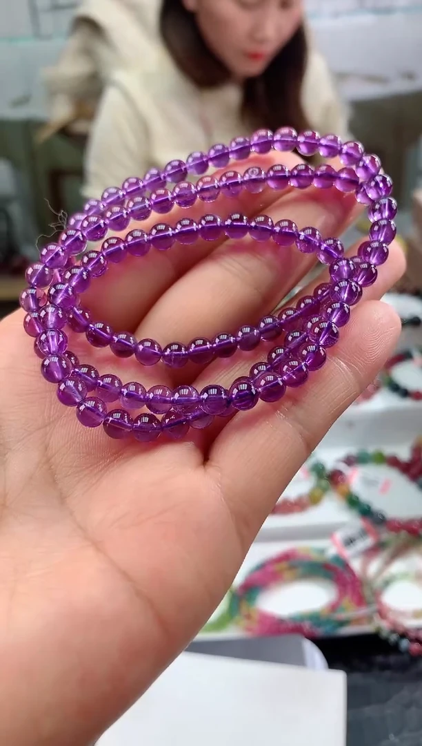 【闪购商品】紫晶手串未镶嵌多样性发一条