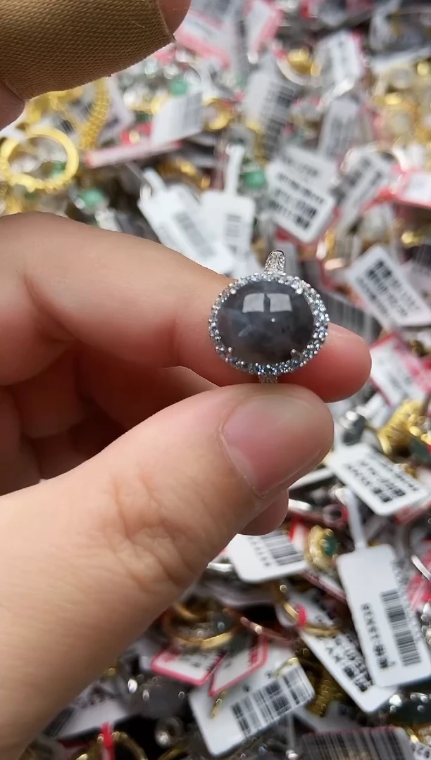 【闪购商品】翡翠戒指银S925镶嵌2222222-1
