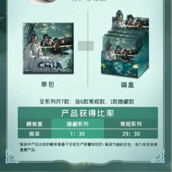 【促销】魔道祖师X遇意【75mm吧唧】盲盒第一弹 动漫徽章