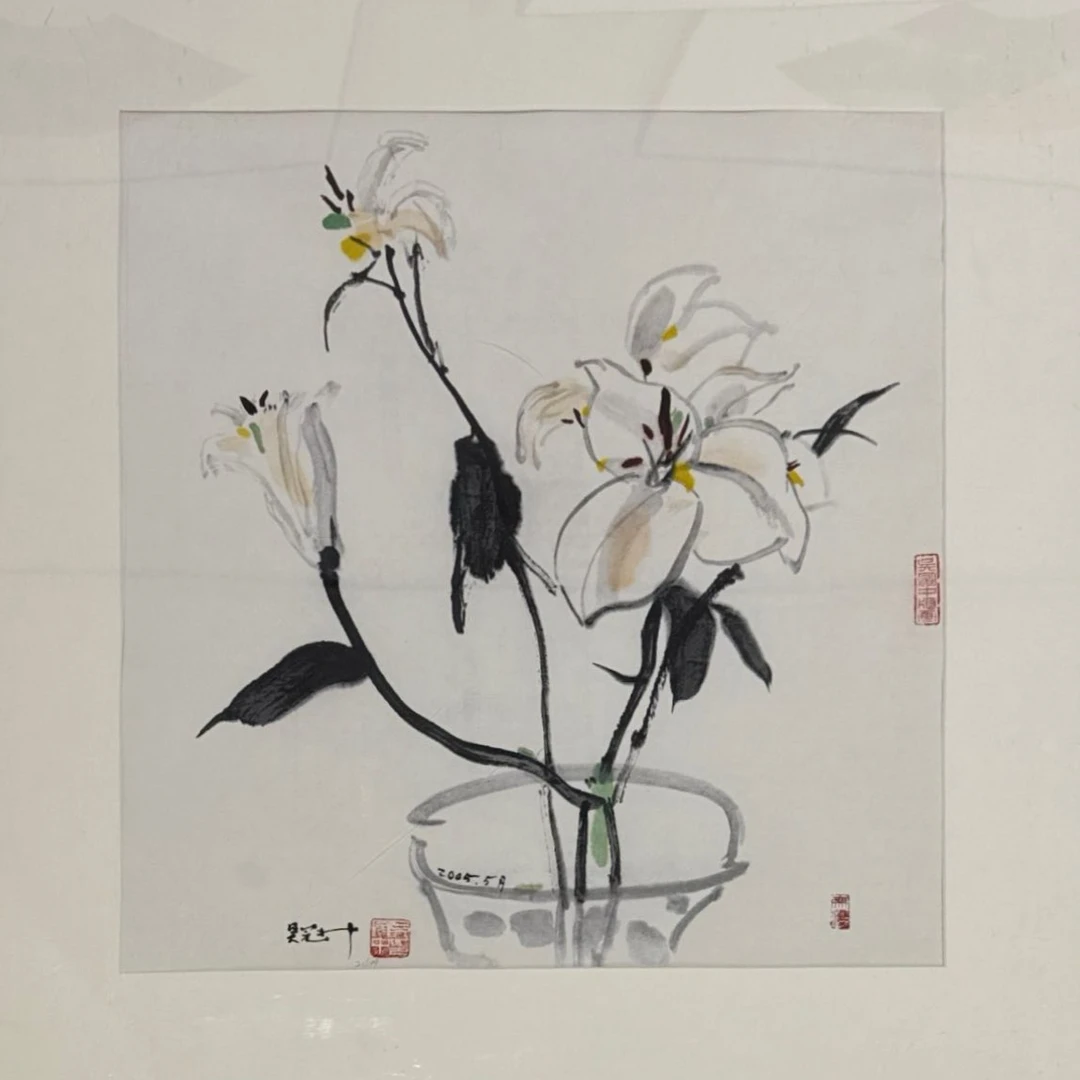 复刻版画吴冠中-46*49-晚香