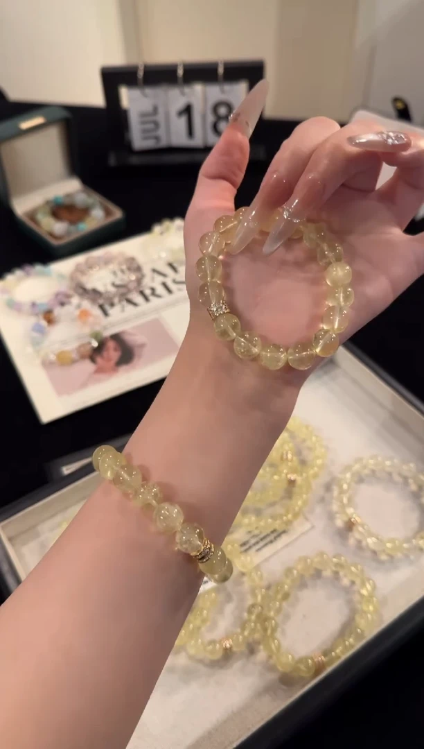 水晶手链合金黄水晶x2077