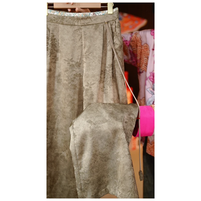 【清池】新中式气质时尚直筒裤