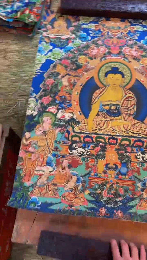 装裱画精品手绘唐卡链接--A138释迦摩尼