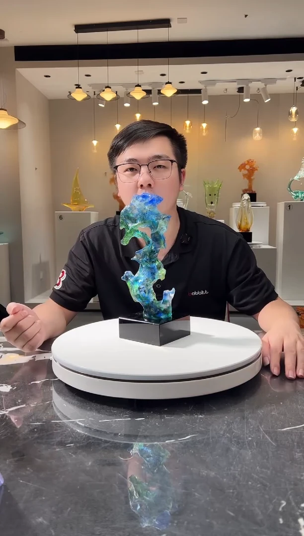 摆件巴比特美学-蓝绿小号太湖石