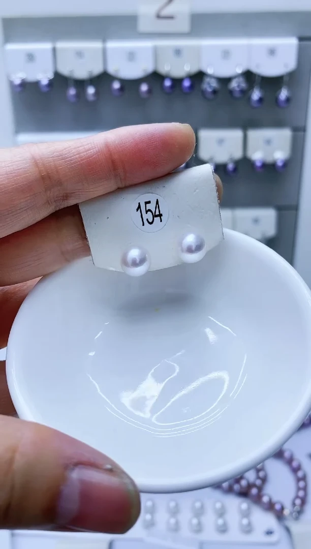 【闪购商品】淡水珍珠耳饰银S925镶嵌154