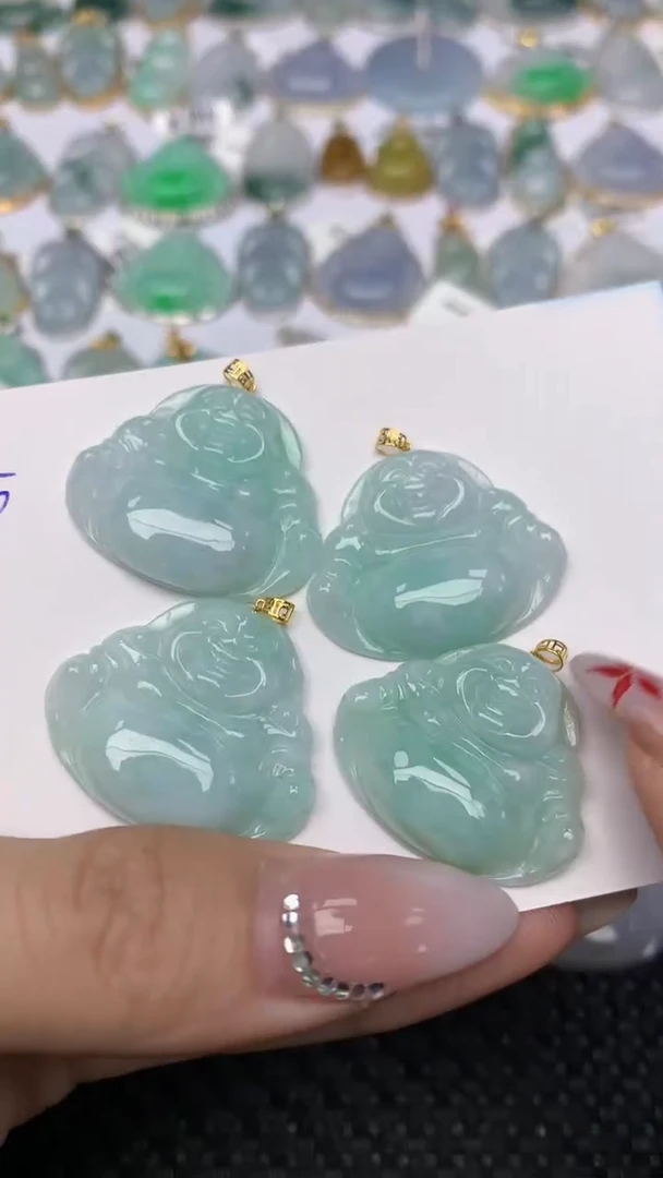 【闪购商品】翡翠颈饰18K金镶嵌天然翡翠A货