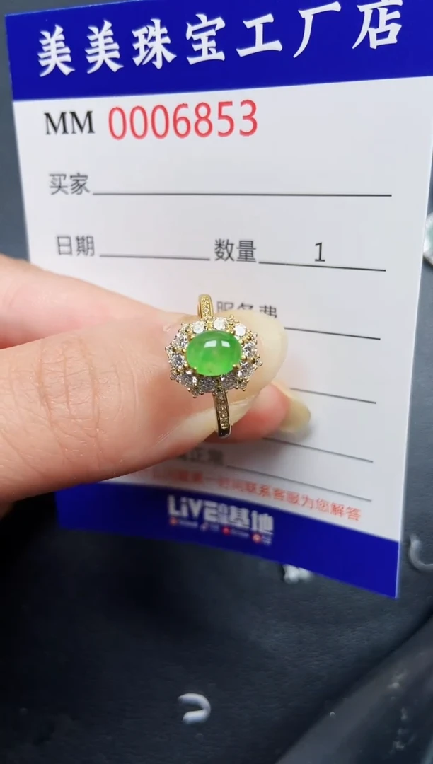 翡翠银S925镶嵌颈饰6853