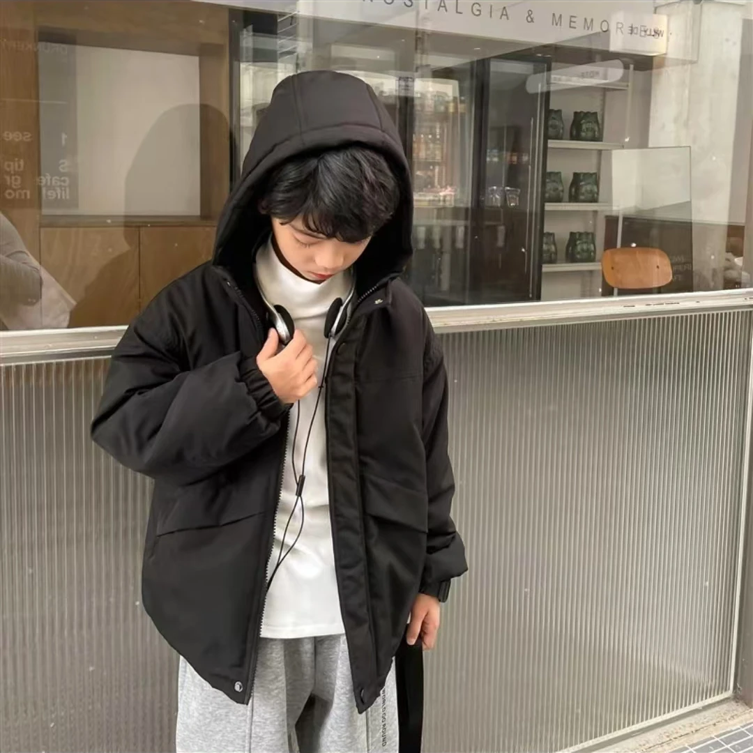 【现货捡漏】儿童棉服外套冬款加厚上衣外套男童加绒加厚外穿连帽