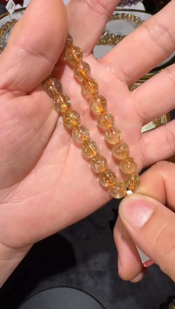 未镶嵌手串发晶SJ-475金发晶