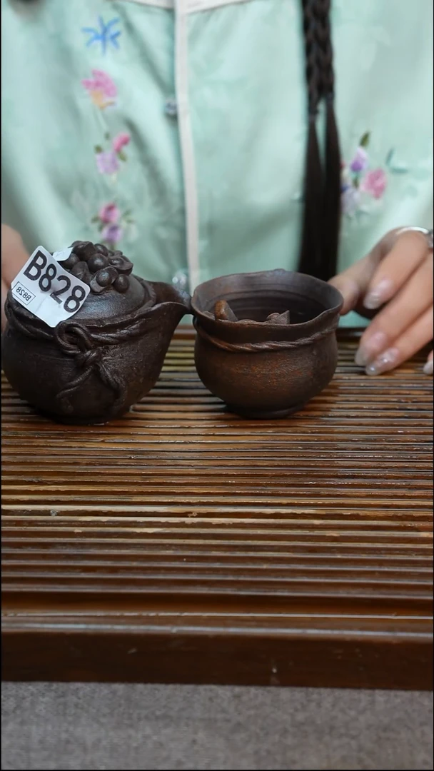 万古烧粗陶手工茶具
