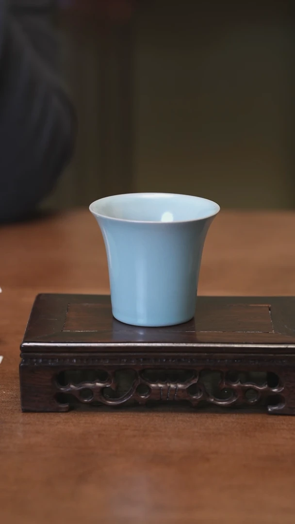 【闪购商品】Y宝丰宋官窑原产地汝瓷主人杯（微瑕）