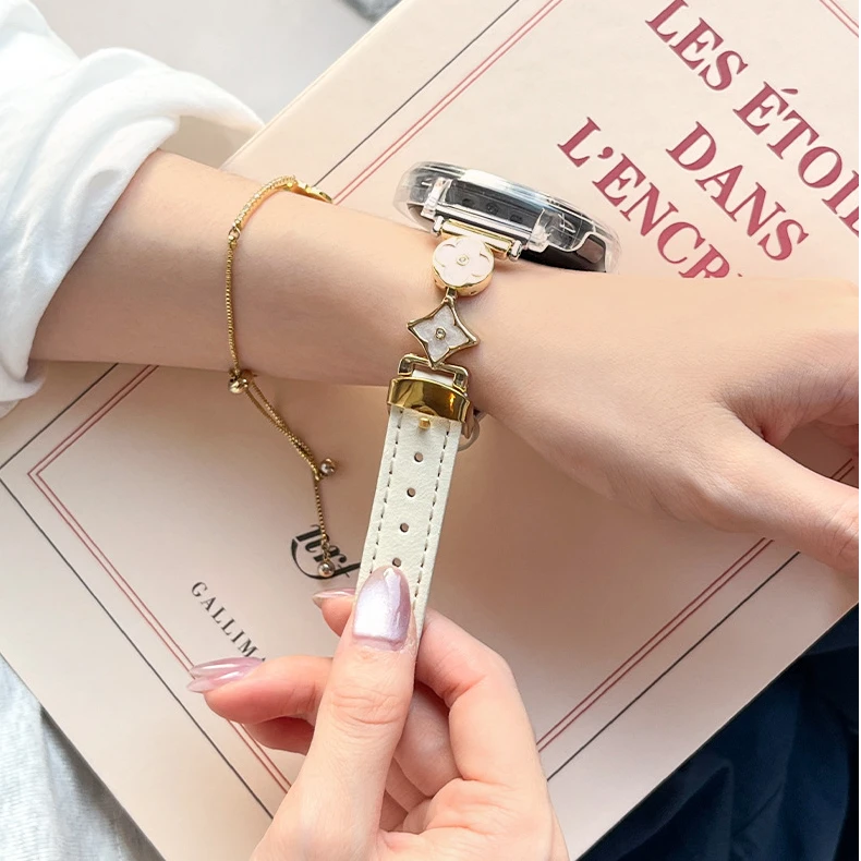 适用于vivowatchgt表带iqoo金属四叶草VIVO手表1/2/3代皮质替换带