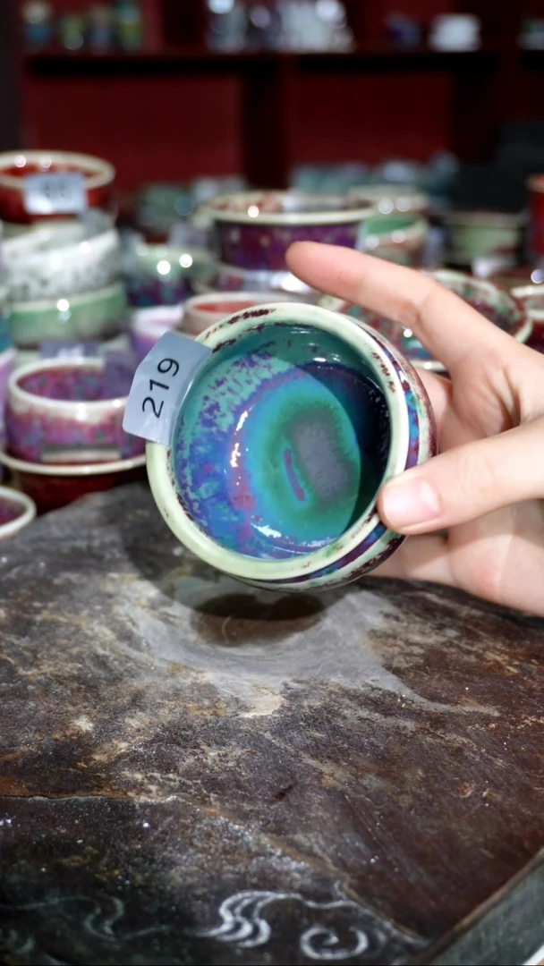 摆件精品窑变钧瓷茶器