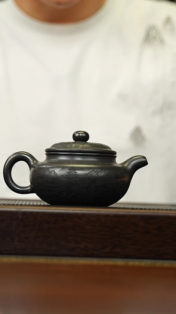 茶壶紫砂宜兴原矿 半手工 紫砂壶容量300CC