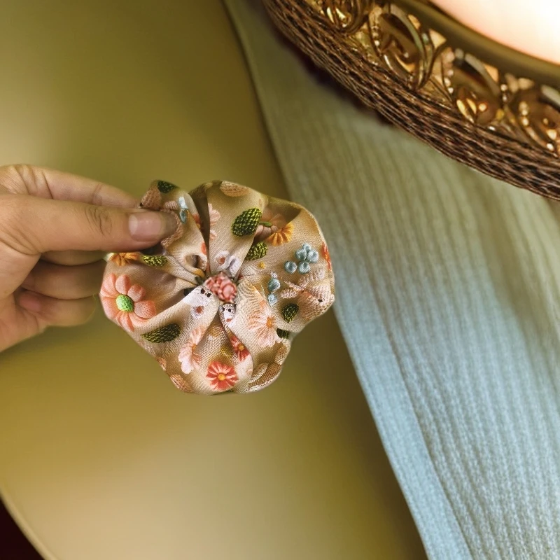 原创设计复古宫廷风甜美百搭发绳时尚头饰皮筋3d立体小熊发圈头绳