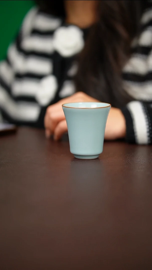 天青细支闻香杯主人杯茶杯