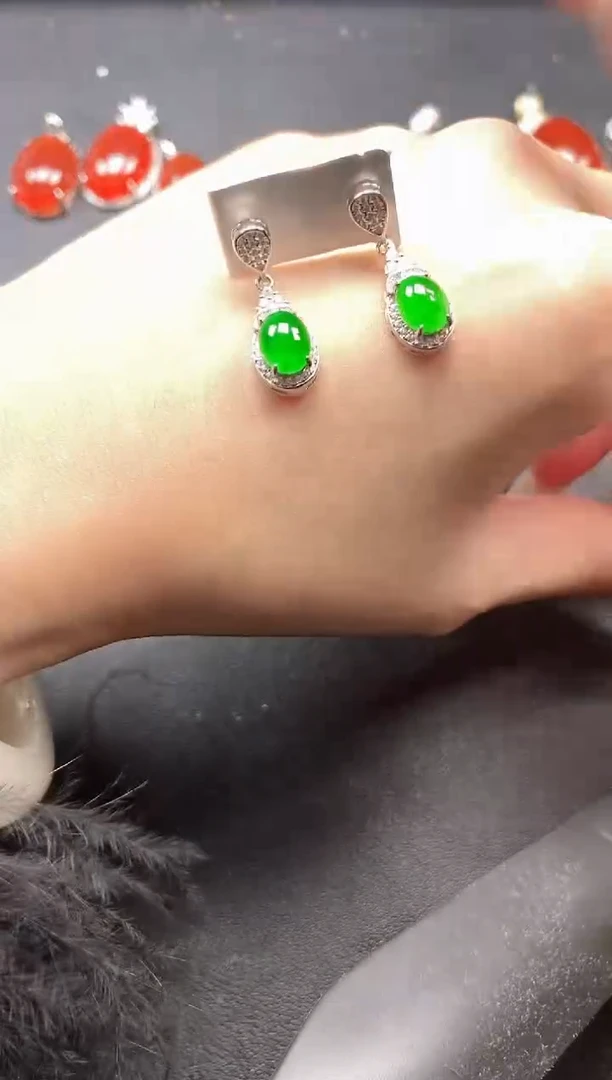 银S925镶嵌戒指翡翠51151