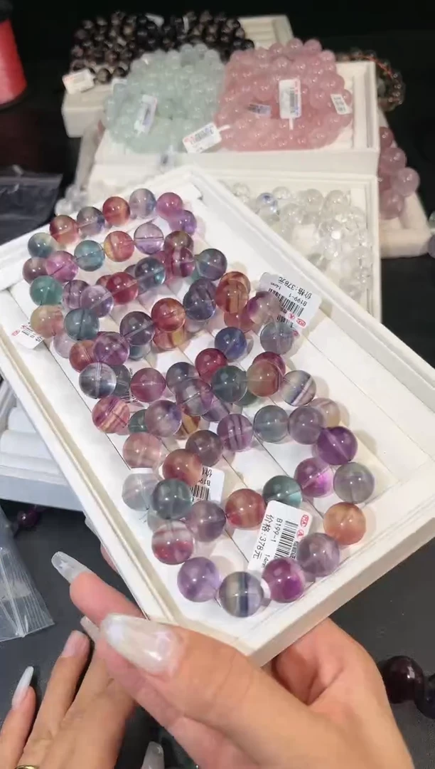 手链未镶嵌萤石多样性发一彩萤石14mm