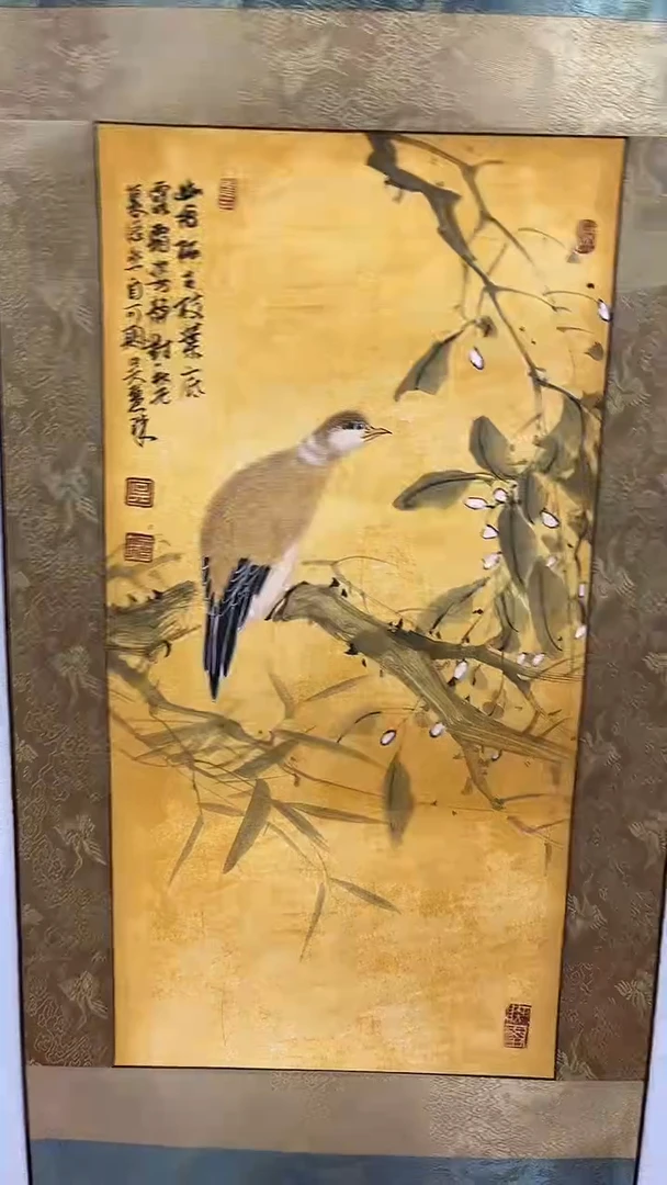 国画吴丽珠-2平尺-花鸟-带书