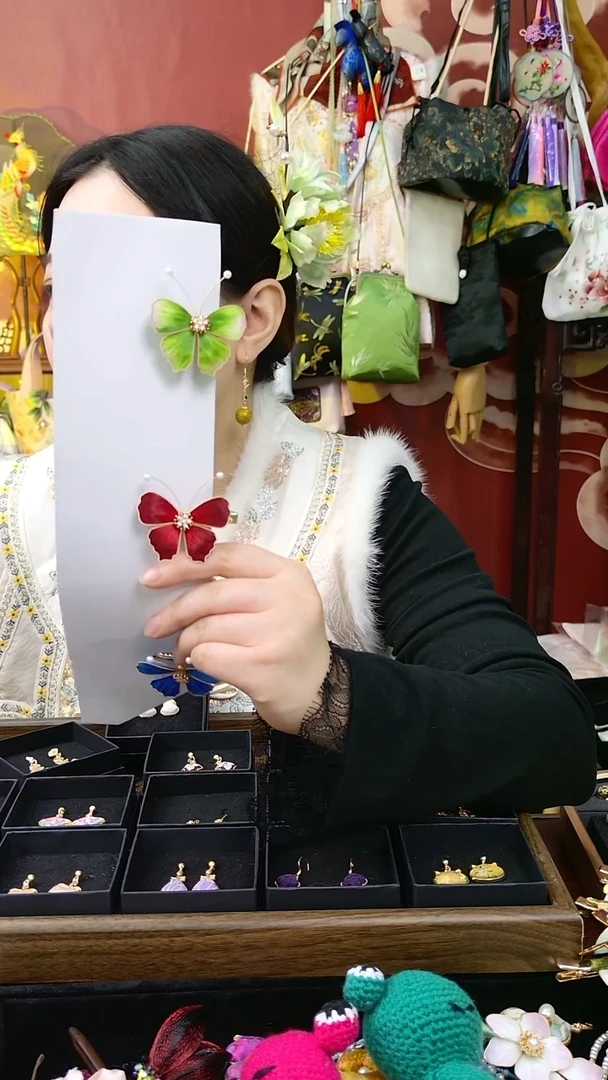 纯铜合金琉璃非遗绒花好美