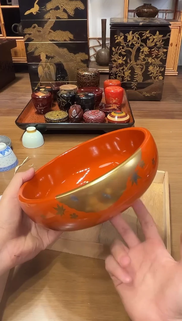 金箔 钵 大漆漆器大漆漆器
