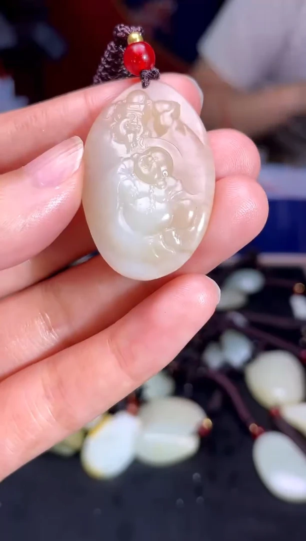 和田玉未镶嵌挂件1