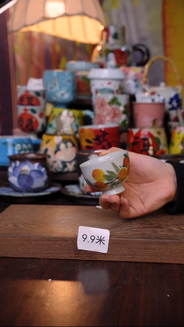 杯子陶泥垚手作 景德镇手工手绘陶瓷器物