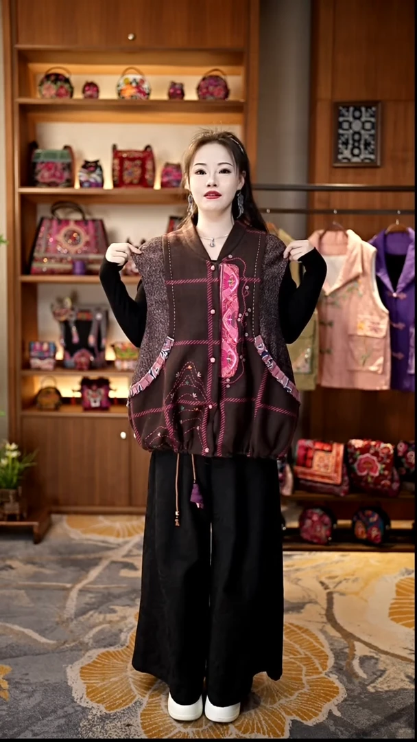 织绣私人定制苗族手工衣服Z9572