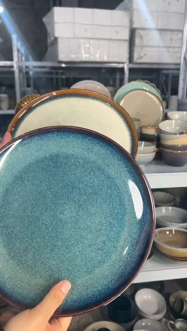 陶瓷外贸尾货瑕疵满20包邮X2 大盘10.5英寸