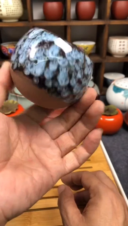 汝窑不倒杯天蓝色120ml单个装